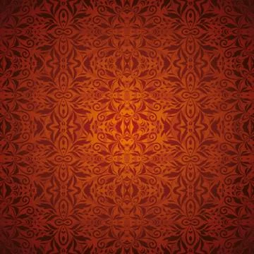 Seamless abstract floral pattern Stock Illustration