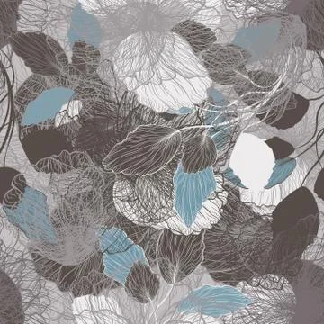 Seamless Abstract Floral Pattern Illustrazione stock