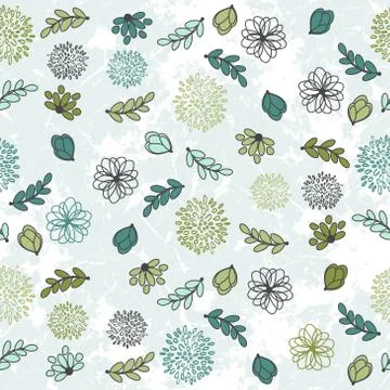 Seamless Abstract Floral Pattern Stock Illustration
