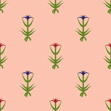 Seamless abstract floral pattern. modern geometric vector illustration Stock Illustration