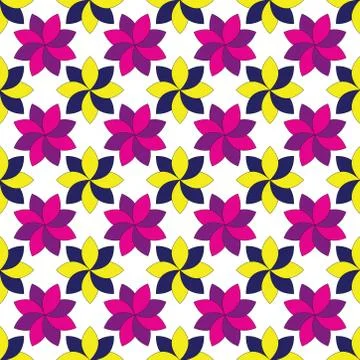 Seamless abstract floral pattern. simple and modern geomatric leaf illustration. Stock Illustration