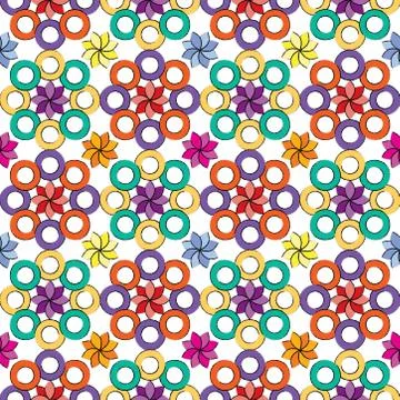 Seamless abstract floral pattern. simple and modern geomatric leaf illustration Stock Illustration