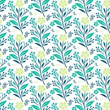 Seamless abstract floral pattern with tropical flowers Stock Illustration
