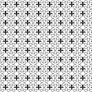 Seamless abstract floral tiles pattern. traditional stylish linear texture. Stock Illustration