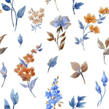 Seamless abstract floral vector pattern Stock Illustration