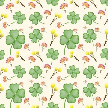 Seamless abstract flower art on pattern for background and backdrop. Stock Illustration