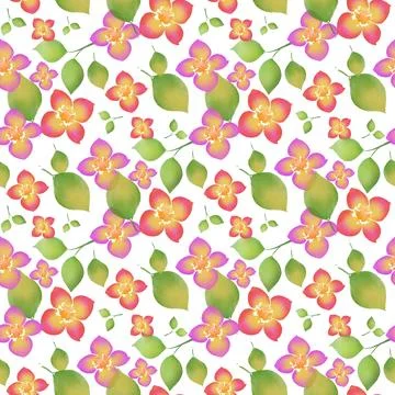 Seamless abstract flower art on pattern for background and backdrop. Stock Illustration