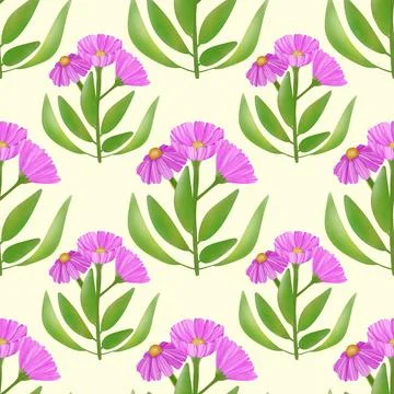 Seamless abstract flower art on pattern for background and backdrop. Stock Illustration