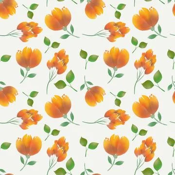 Seamless abstract flower art on pattern for background and backdrop. Stock Illustration