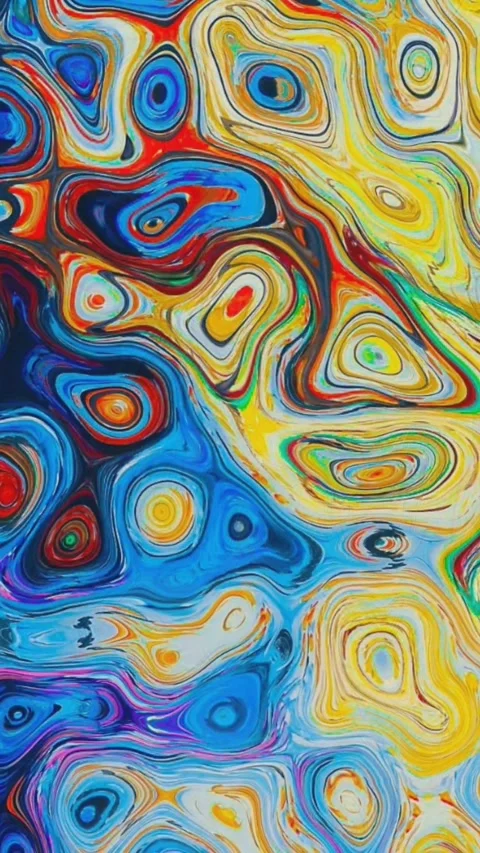 Seamless Abstract fluid motion waves with smooth swirling patterns and orga.. Stock Footage 318839091