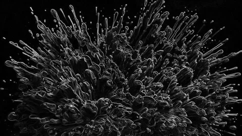 Seamless Abstract fluid motion waves with smooth swirling patterns and orga.. Stock Footage 318839224