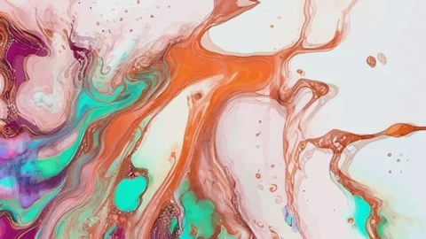 Seamless Abstract fluid motion waves with smooth swirling patterns and orga.. Stock Footage 318839229