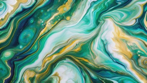 Seamless Abstract fluid motion waves with smooth swirling patterns and orga.. Stock Footage 318839255