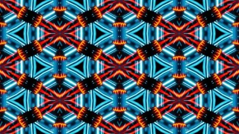 Seamless abstract futuristic pattern illustration 3d render Stock Illustration