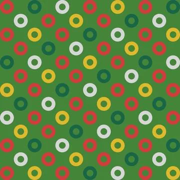 Seamless abstract geometric background with circles for Xmas, Christmas, and  Stock Illustration