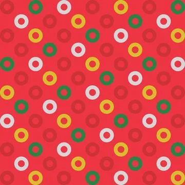 Seamless abstract geometric background featuring circles. This modern vecto.. Stock Illustration
