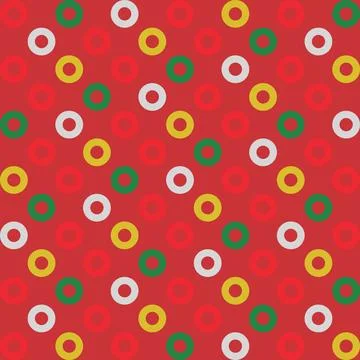 Seamless abstract geometric background featuring circles. This modern minimal Stock Illustration