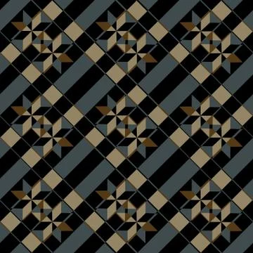 Seamless abstract geometric decorative background Stock Illustration