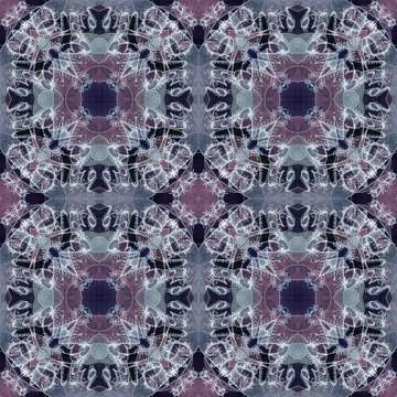 Seamless abstract geometric flower pattern Stock Illustration