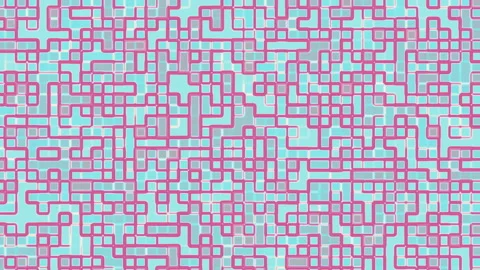 Seamless Abstract Geometric Grid Background with Cyan and Pink Colors Stock Footage 311041950