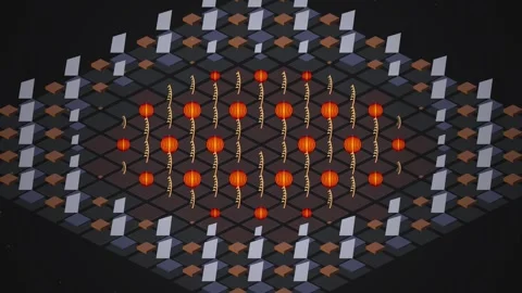 Seamless abstract geometric grid background with modern tile patterns and s.. Stock-Footage 344516136