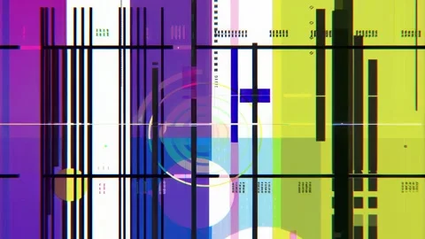 Seamless Abstract Geometric Hi-Tech Glitch Pattern Futuristic Visuals Stock Footage 315416176