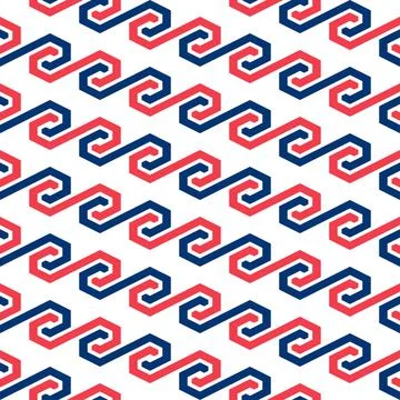 Seamless abstract geometric interlocking pattern design. Repeating texture. 스톡 일러스트