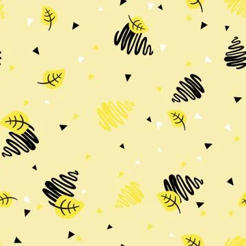 Seamless abstract geometric leaf pattern. Illustrazione stock