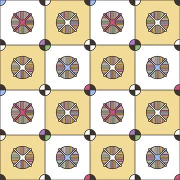 Seamless abstract geometric mosaic pattern Stock Illustration