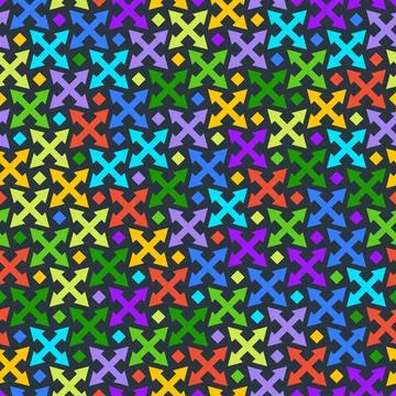Seamless abstract geometric pattern with arrow crosses. Modern stylish texture Illustration