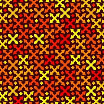 Seamless abstract geometric pattern with arrow crosses. Modern stylish texture Stock Illustration