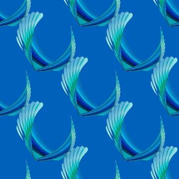 Seamless abstract geometric pattern azure blue turquoise green Stock Illustration