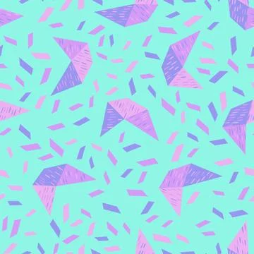 Seamless abstract geometric pattern. Beautiful for textile or paper print. Ve Stock Illustration