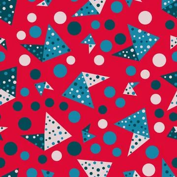 Seamless abstract geometric pattern. Beautiful for textile or paper print. Ve Stock Illustration