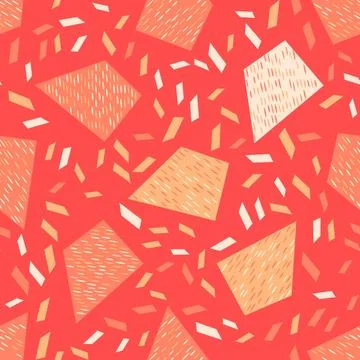 Seamless abstract geometric pattern. Beautiful for textile or paper print. Ve Stock Illustration