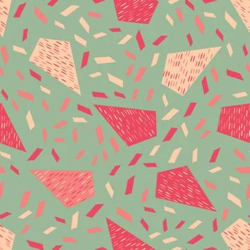 Seamless abstract geometric pattern. Beautiful for textile or paper print. Ve Stock Illustration