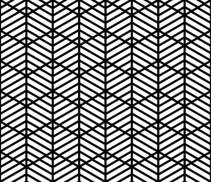 Seamless abstract geometric pattern in black and white Stock Illustration