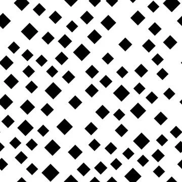 Seamless abstract geometric pattern of black squares in random order. Simple Stockillustratie