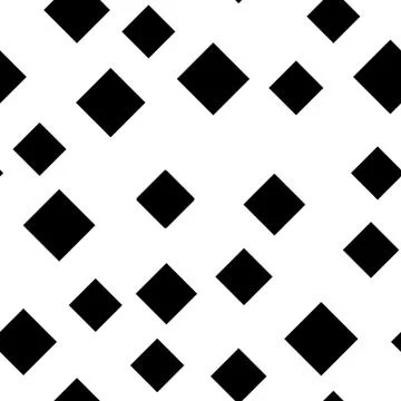 Seamless abstract geometric pattern of black squares in random order. Simple Illustrazione stock