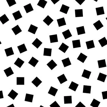 Seamless abstract geometric pattern of black squares in random order. Simple Stockillustratie