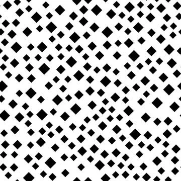Seamless abstract geometric pattern of black squares in random order. Simple Illustrazione stock