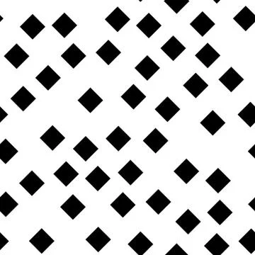 Seamless abstract geometric pattern of black squares in random order. Simple Stockillustratie