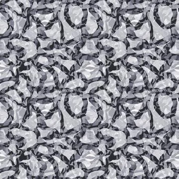 Seamless abstract geometric pattern. Black and white mosaic, stains, fragment Stock Illustration