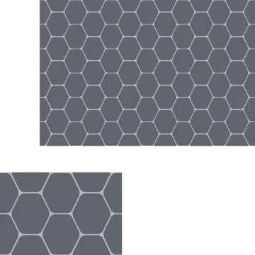 Seamless abstract geometric pattern of dark gray hexagons. Stock Illustration