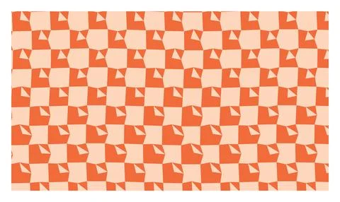 Seamless abstract geometric pattern with light and dark orange angular shapes 스톡 일러스트