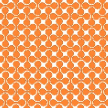 Seamless Abstract Geometric Pattern. Orange seamless. Elegant Repeating Ornam Stock Illustration