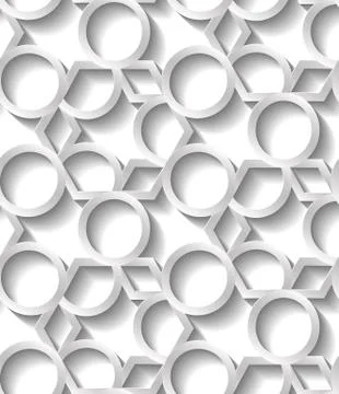 Seamless abstract geometric pattern, prame border futuristic wallpaper, 3d gr Illustrazione stock