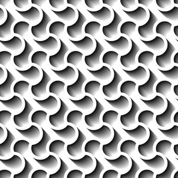 Seamless abstract geometric pattern, prame border futuristic wallpaper, 3d gr Stock Illustration