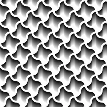 Seamless abstract geometric pattern, prame border futuristic wallpaper, 3d gr Stock Illustration