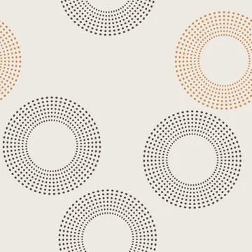 Seamless abstract geometric pattern with rings Stock Illustration
